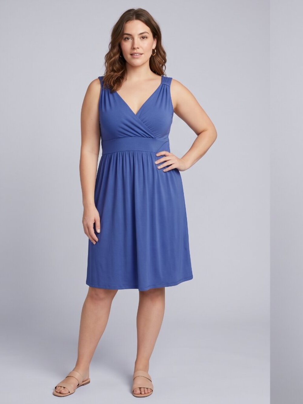 Merona Midi Dress Cross-top and A-Line, Size L